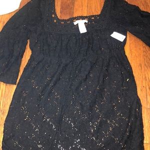 Black bathing suit coverup